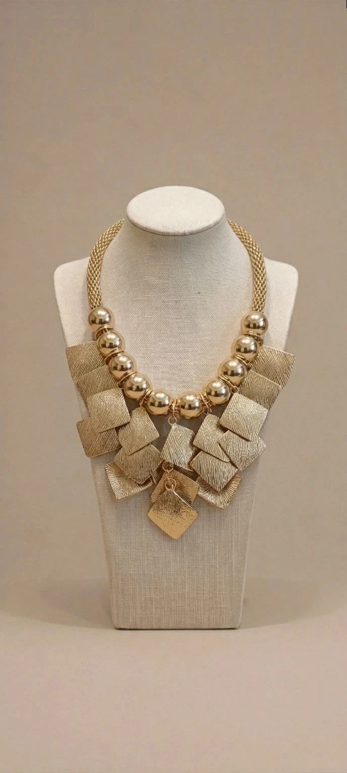 Collier en métal léger, style Ethnique